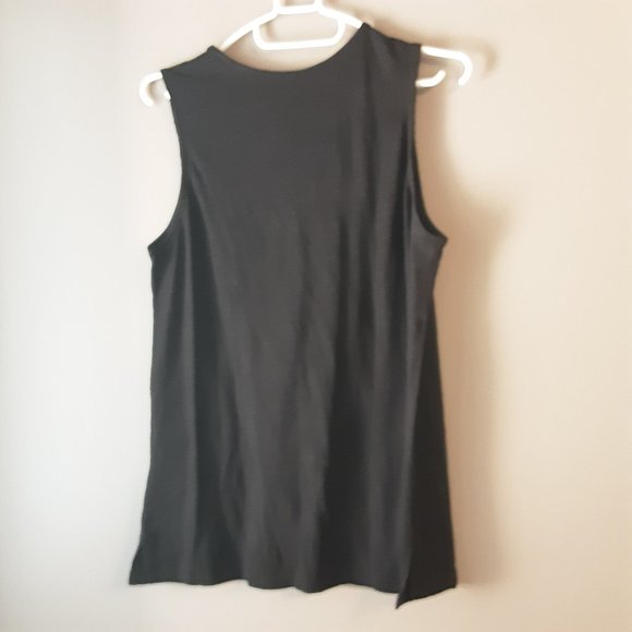 🌞 Bleu Gray New with Tags Cotton Modal Black Sleeveless Top Size Small - Picture 6 of 13